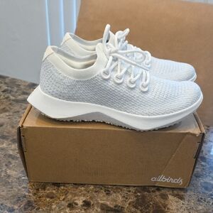 Allbirds Tree Dasher 2 White Sneakers Knit Upper Cushioned Sole